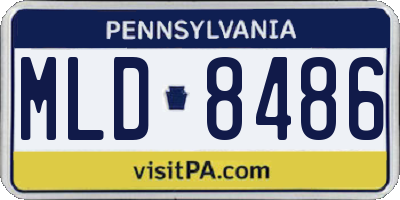 PA license plate MLD8486