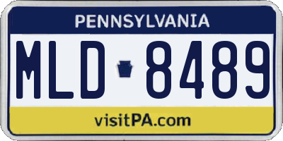 PA license plate MLD8489