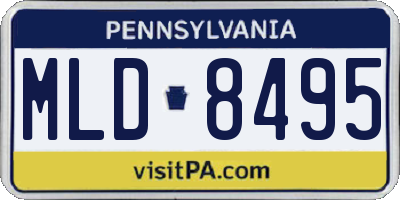 PA license plate MLD8495