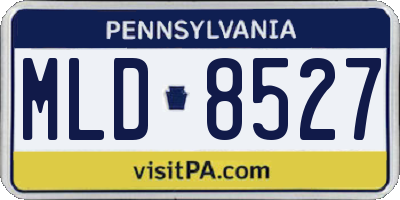 PA license plate MLD8527