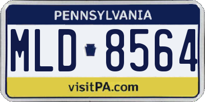 PA license plate MLD8564