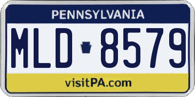 PA license plate MLD8579