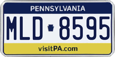 PA license plate MLD8595