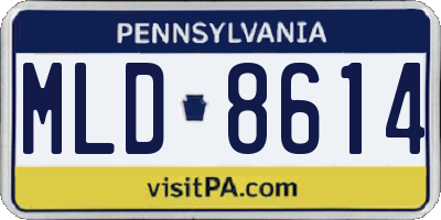 PA license plate MLD8614