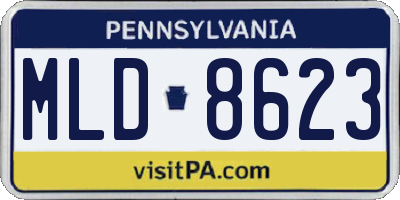 PA license plate MLD8623