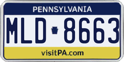 PA license plate MLD8663