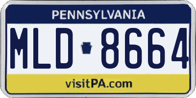 PA license plate MLD8664