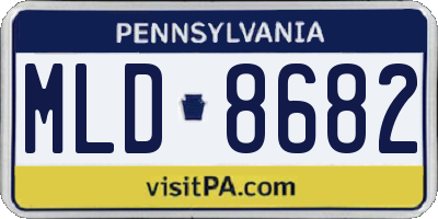 PA license plate MLD8682