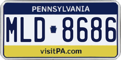 PA license plate MLD8686