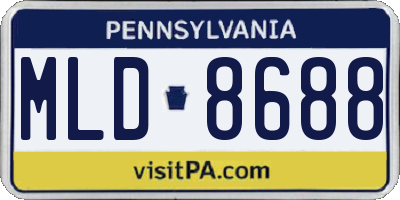 PA license plate MLD8688