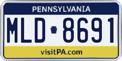 PA license plate MLD8691