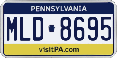 PA license plate MLD8695
