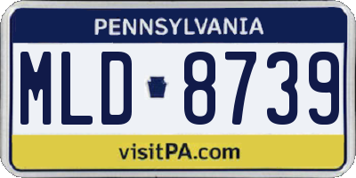 PA license plate MLD8739