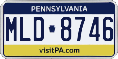 PA license plate MLD8746