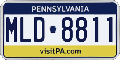PA license plate MLD8811