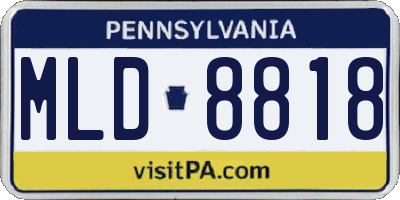 PA license plate MLD8818