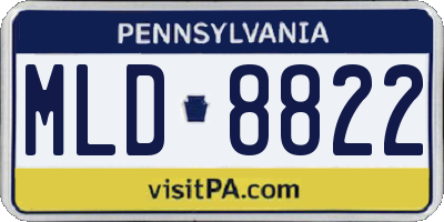 PA license plate MLD8822