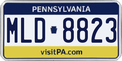 PA license plate MLD8823