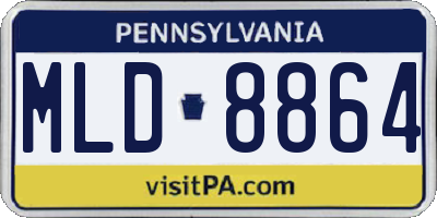 PA license plate MLD8864