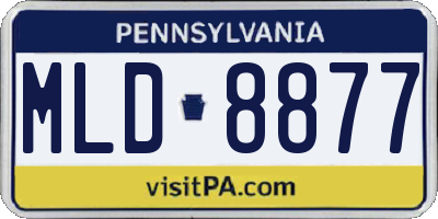 PA license plate MLD8877