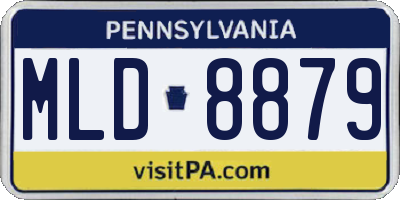 PA license plate MLD8879