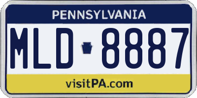 PA license plate MLD8887
