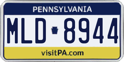 PA license plate MLD8944