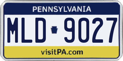PA license plate MLD9027
