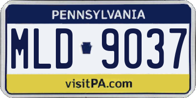 PA license plate MLD9037