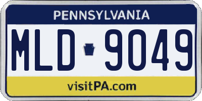 PA license plate MLD9049