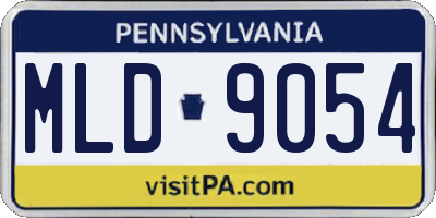 PA license plate MLD9054