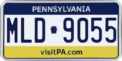 PA license plate MLD9055