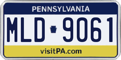 PA license plate MLD9061