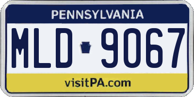 PA license plate MLD9067