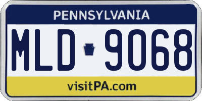 PA license plate MLD9068