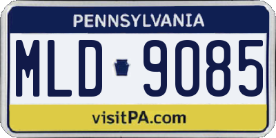 PA license plate MLD9085