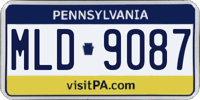 PA license plate MLD9087