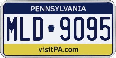 PA license plate MLD9095