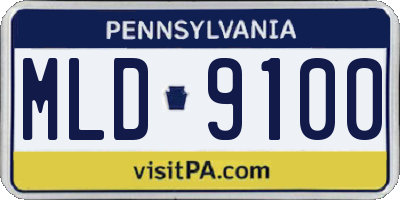 PA license plate MLD9100