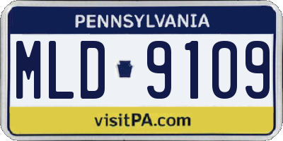 PA license plate MLD9109