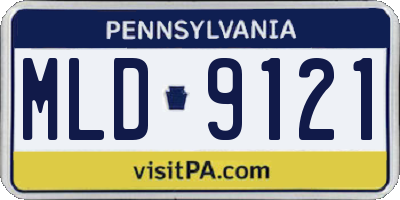 PA license plate MLD9121
