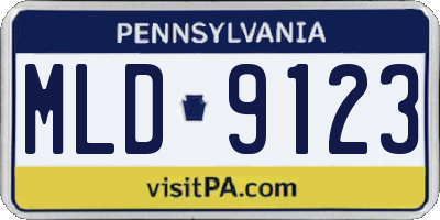 PA license plate MLD9123