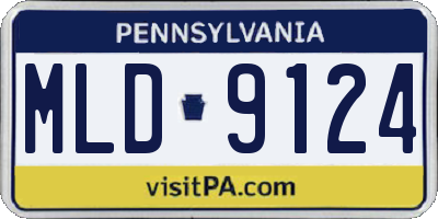 PA license plate MLD9124