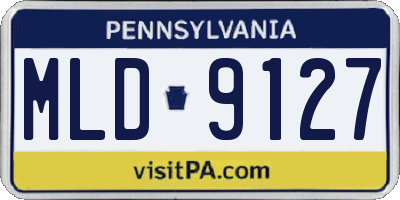 PA license plate MLD9127
