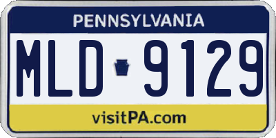 PA license plate MLD9129