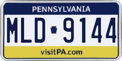 PA license plate MLD9144
