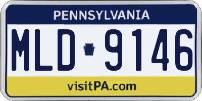 PA license plate MLD9146