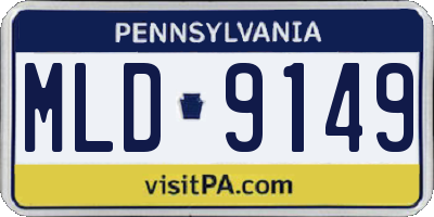 PA license plate MLD9149