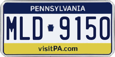 PA license plate MLD9150