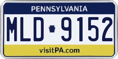 PA license plate MLD9152